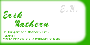 erik mathern business card